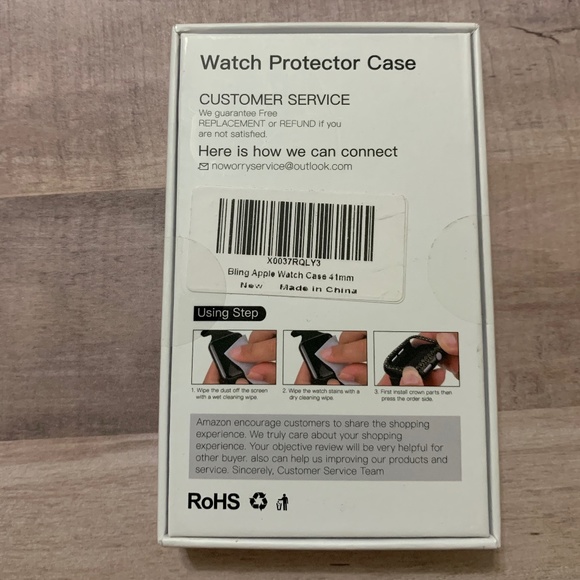 2 Pack Bling Lace Case Compatible with for Apple Watch Case 41mm Series 7 - Picture 7 of 7